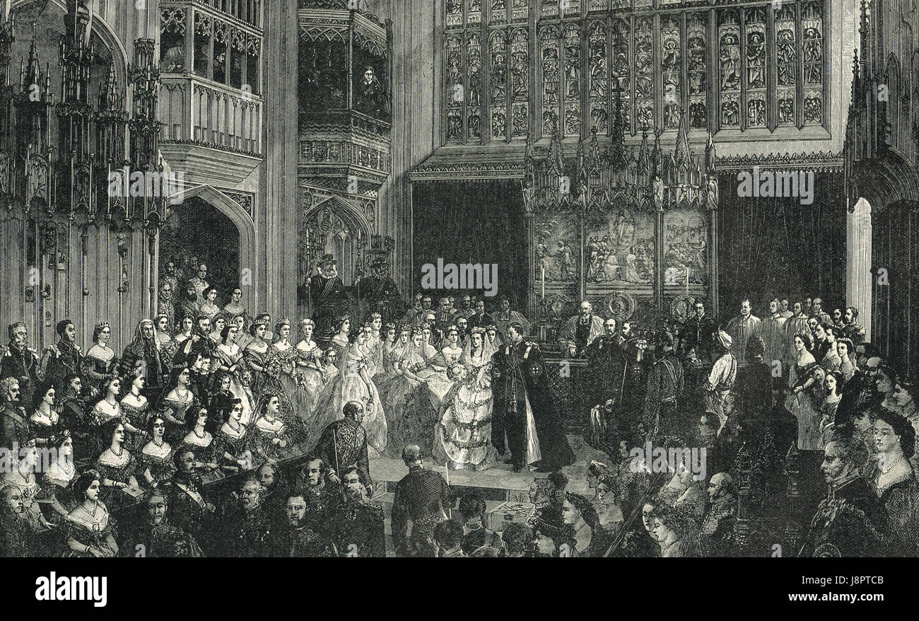 Nozze di Bertie Principe di Galles, 10 marzo 1863 Foto Stock