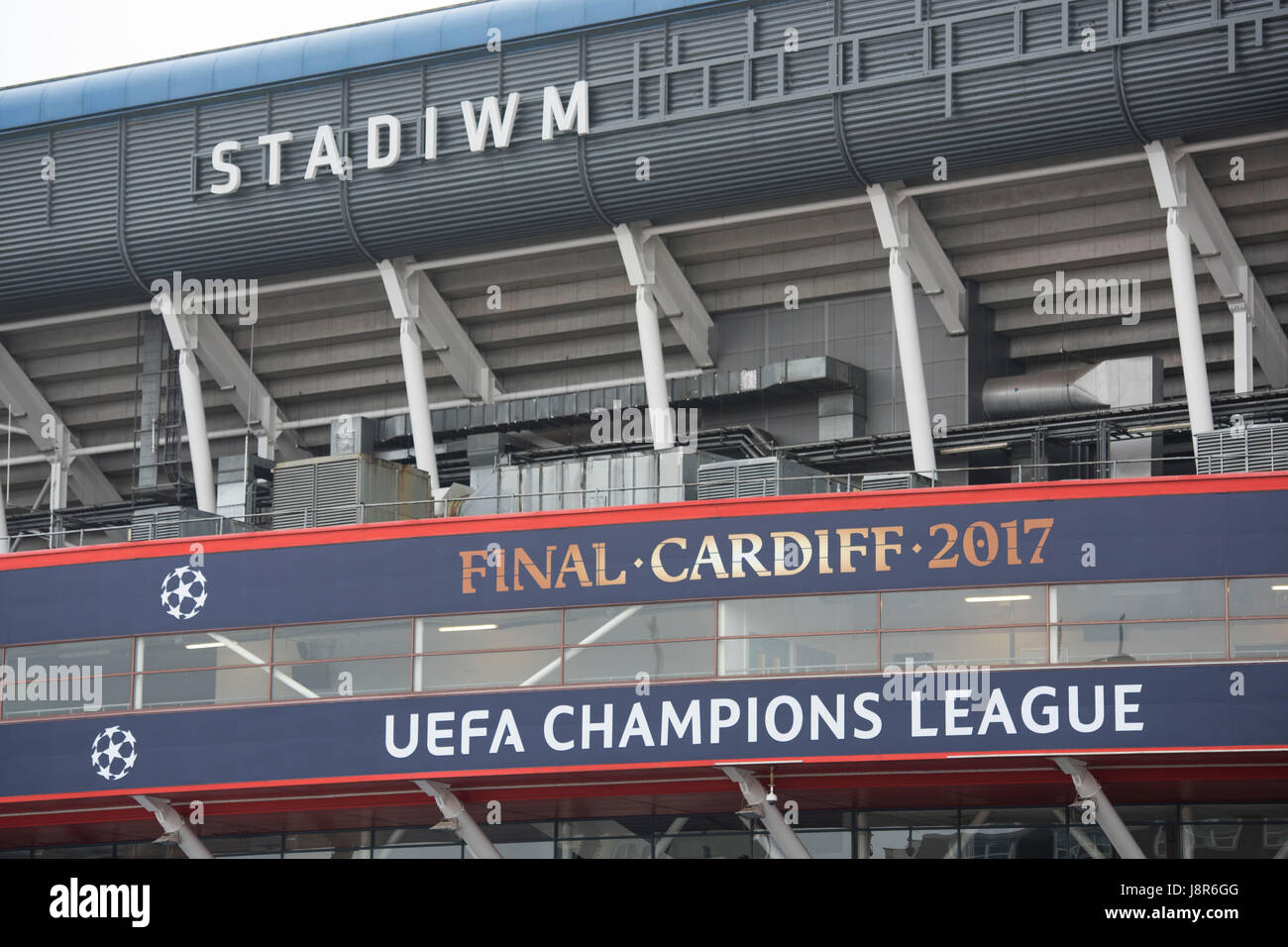 CARDIFF, GALLES - 29 Maggio: una vista generale del Principato Stadium che sarà ribattezzato "dello stadio nazionale del Galles per la Champions League fi Foto Stock