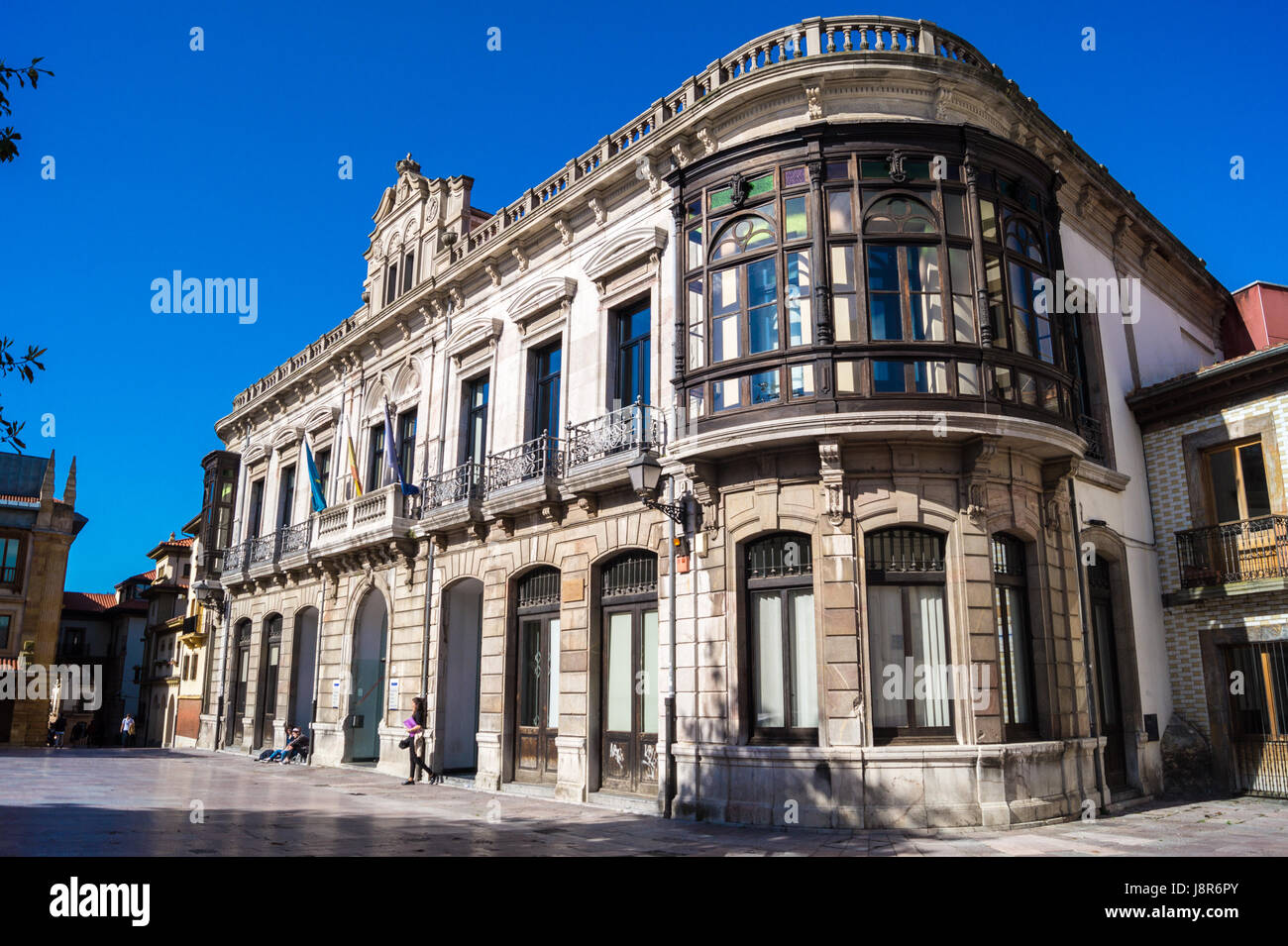 Casa Dean Payarinos in eclettico stile modernista di Juan Miguel de la Guardia y Ceinos 1901, ora Conservatorio di Oviedo, Oviedo Asturias Spagna Foto Stock