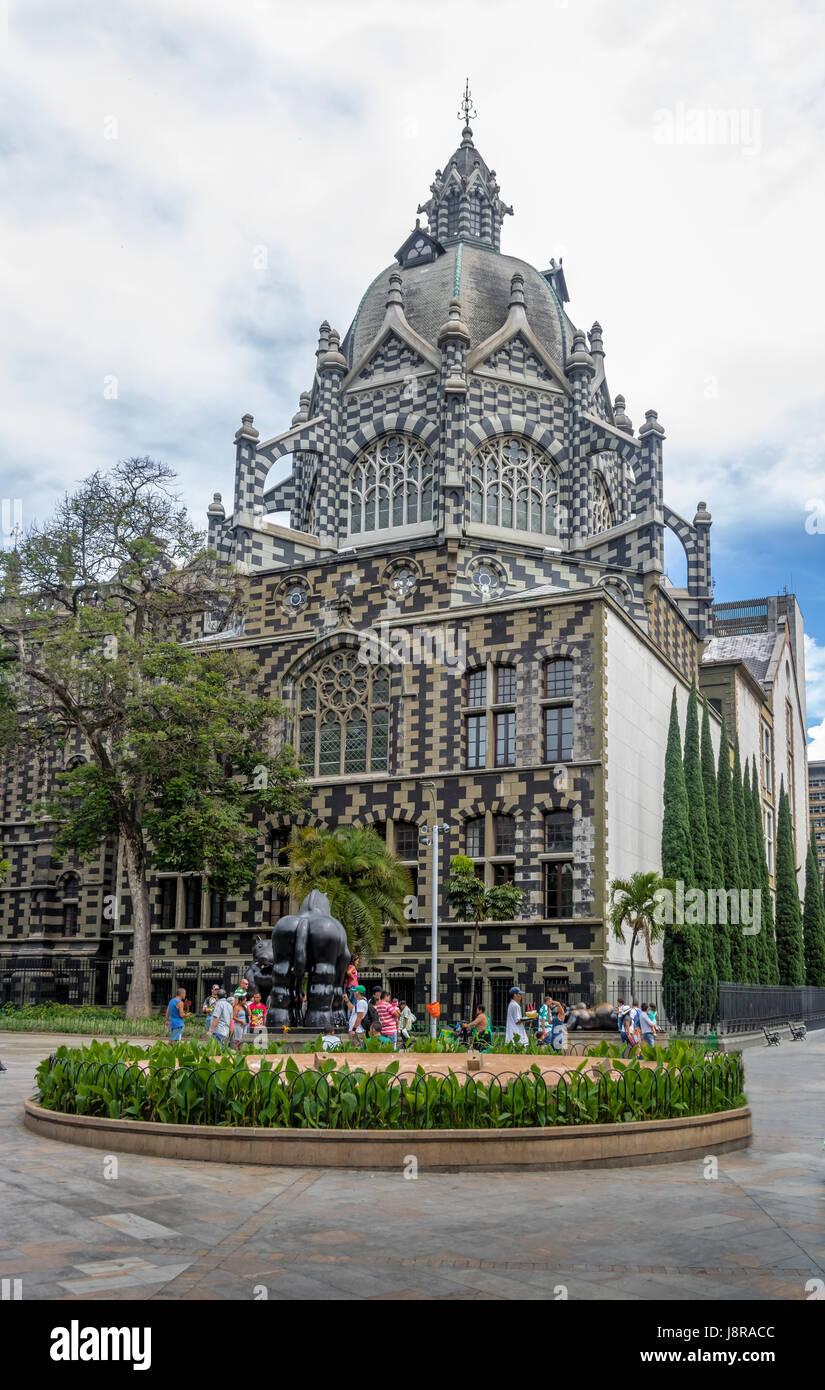 Botero Piazza e Palazzo della Cultura - Medellin, Antioquia, Colombia Foto Stock