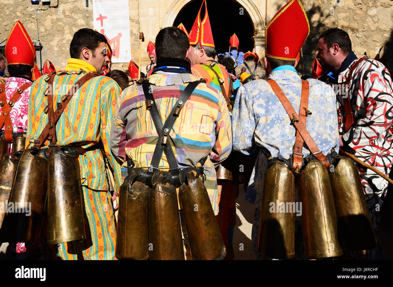 Il Endiablada è il nome dato a una festa tradizione immemorabile celebrato in Almonacid del Marquesado provincia di Cuenca, nei giorni 1, 2 e 3 Febru Foto Stock
