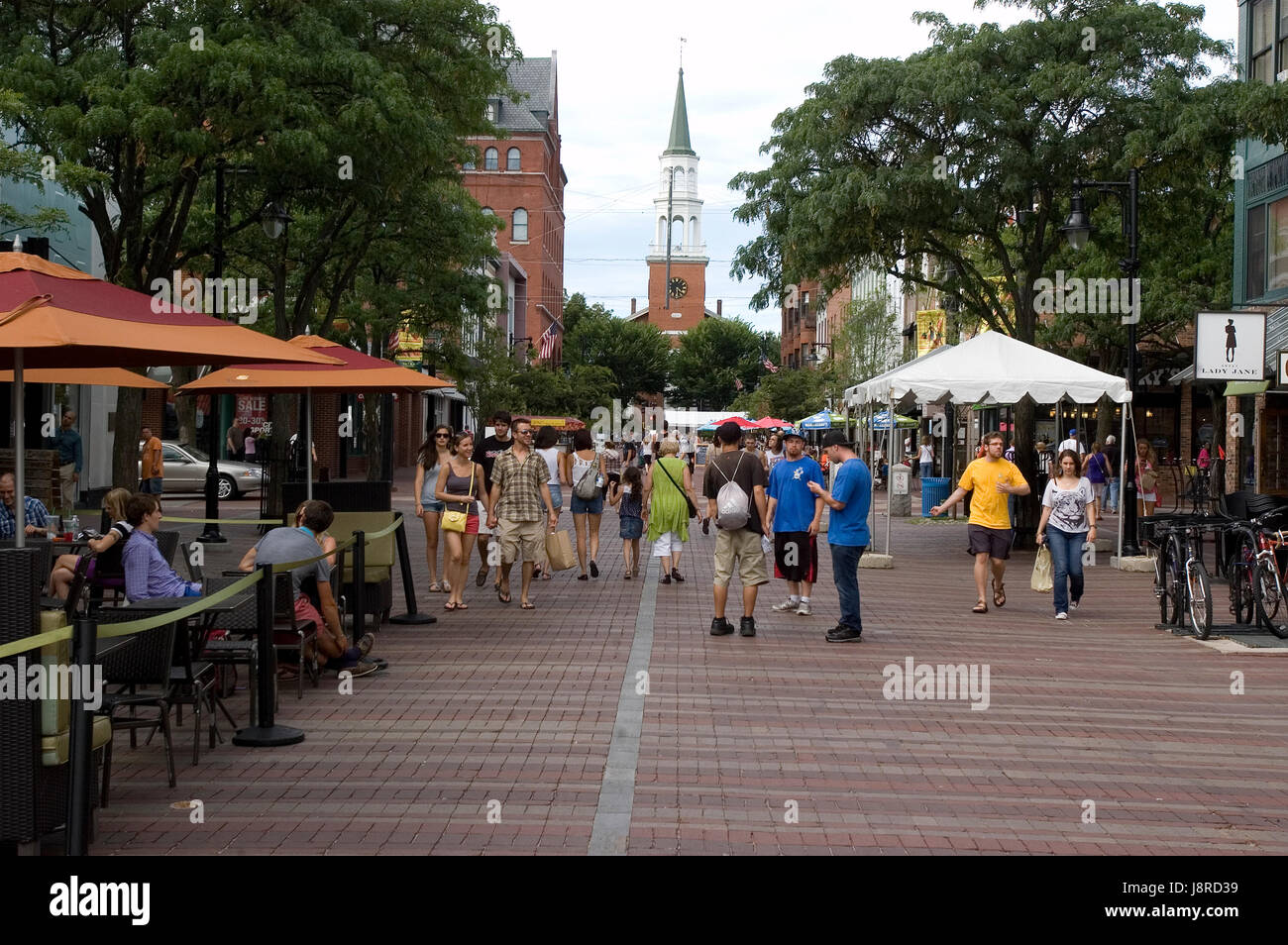 Church Street Marketplace - Burlington, VT Foto Stock
