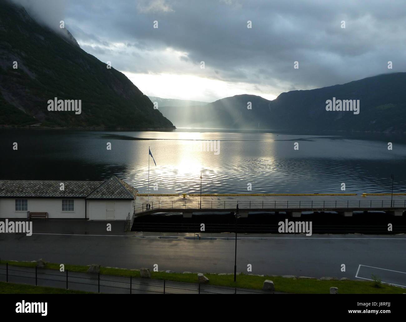 Montagne, porto, Norvegia, valley, porti, Fjord, scenario, campagna, Foto Stock