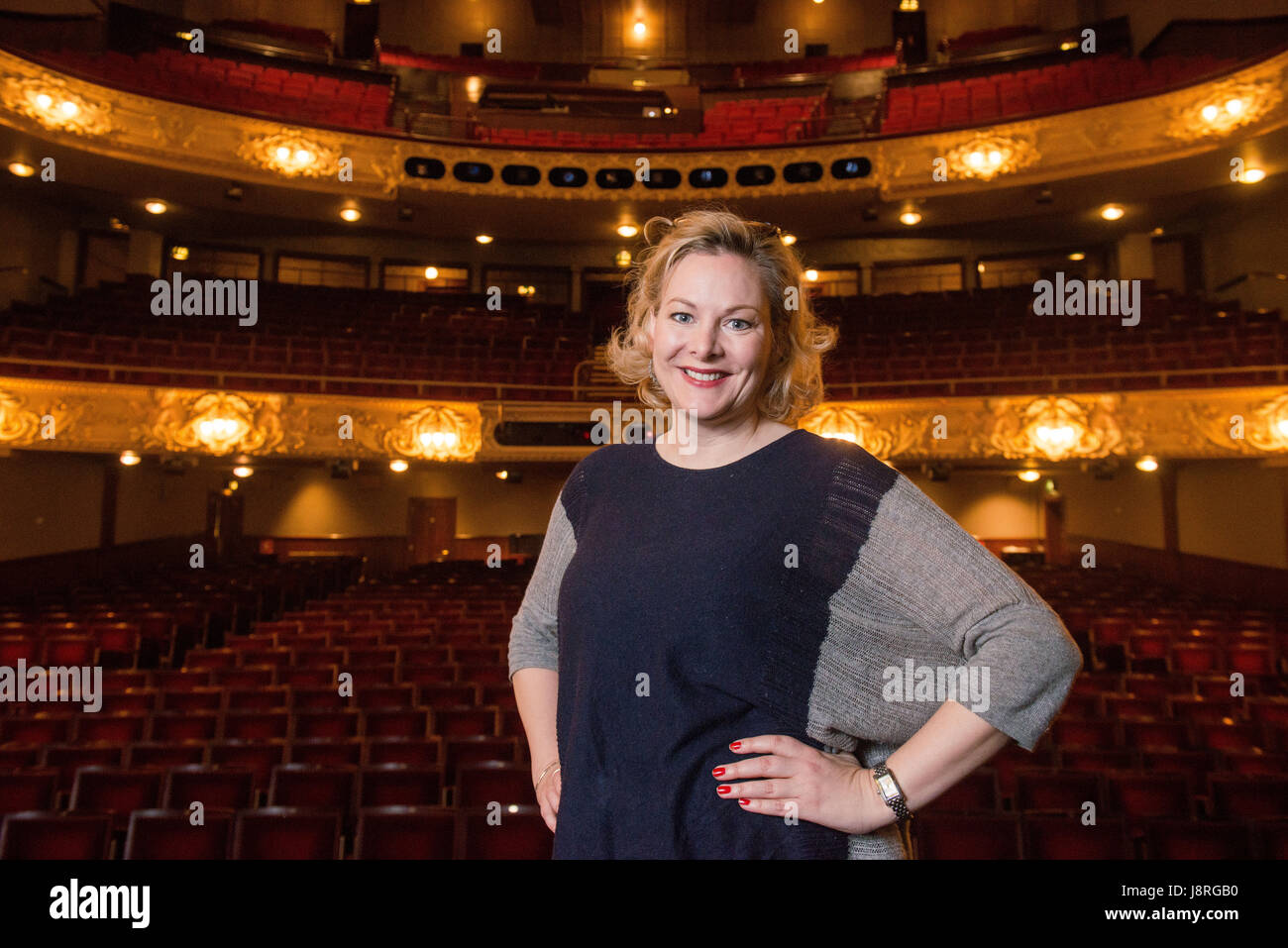 L'attrice Sara Stewart al Kings Theatre Edinburgh Foto Stock