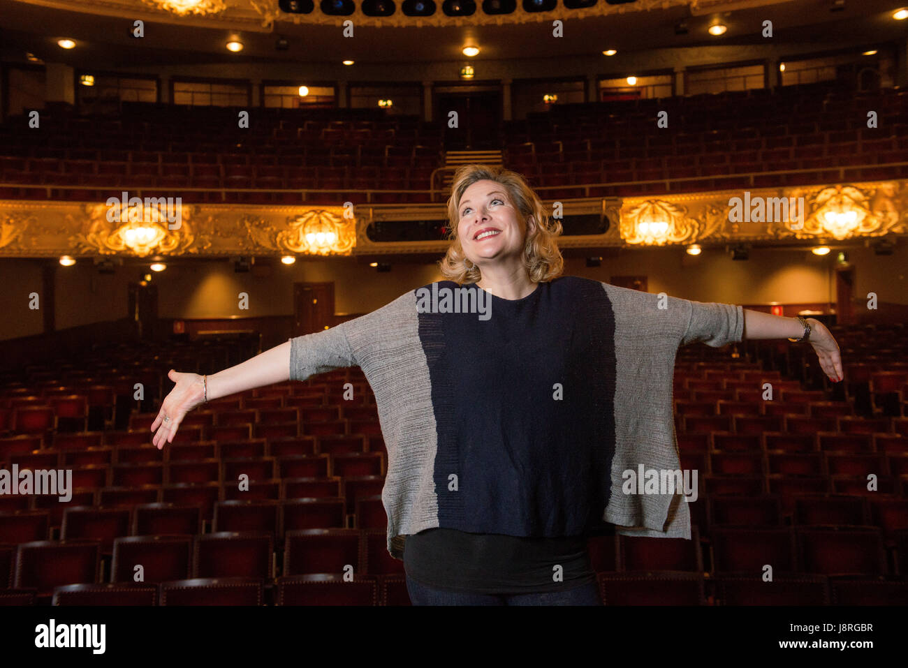 L'attrice Sara Stewart al Kings Theatre Edinburgh Foto Stock