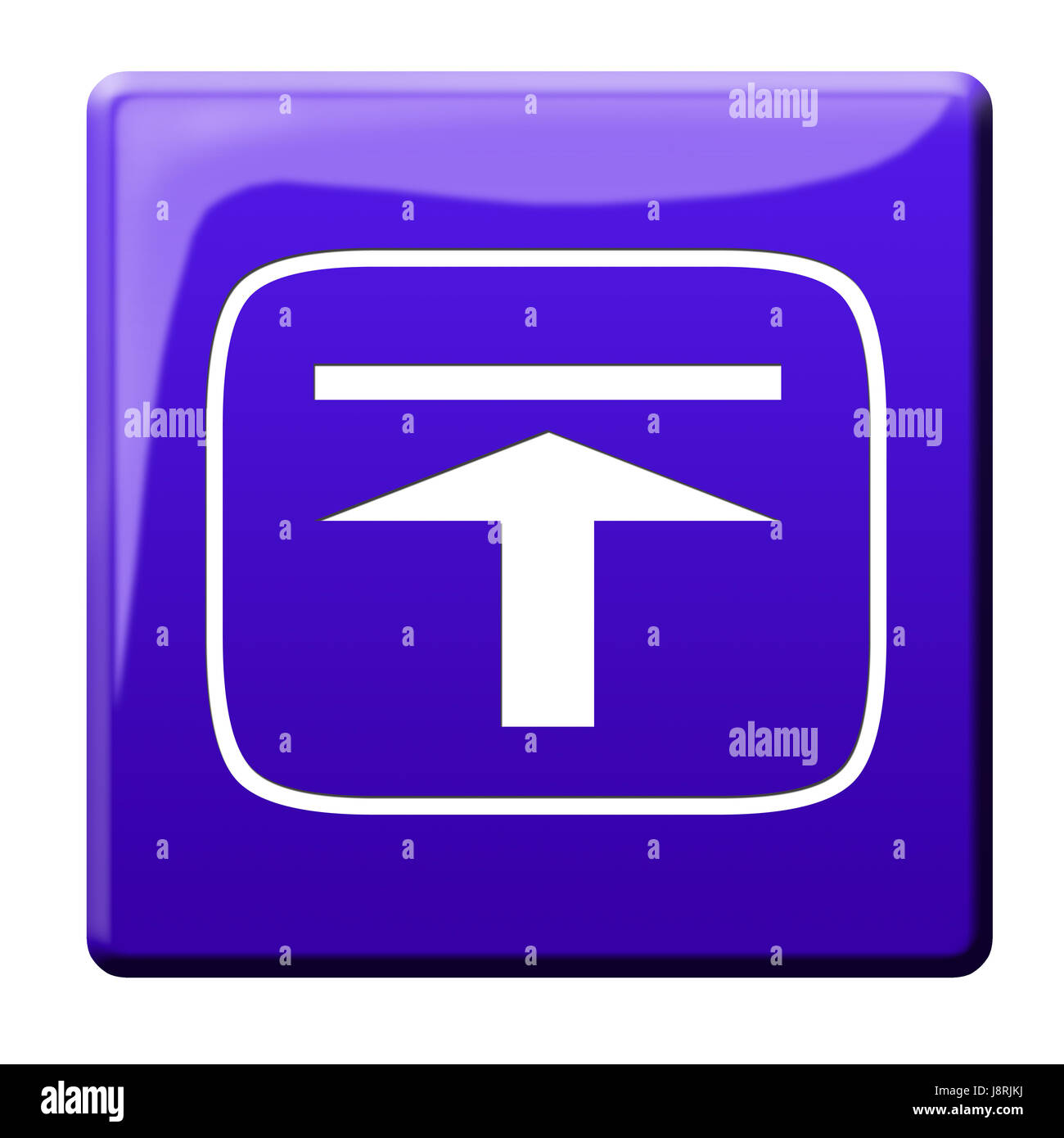 Al piano di sopra, area di alta pressione, super, prima classe, stop, il pittogramma, simbolo Foto Stock