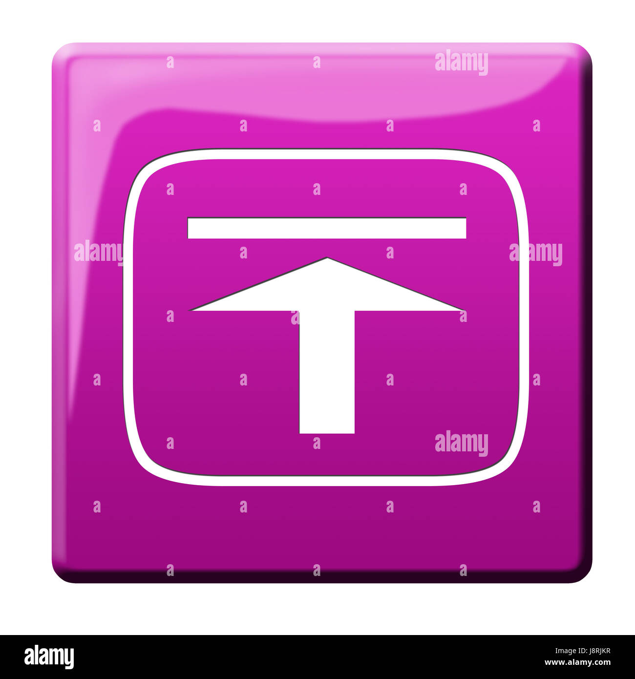 Al piano di sopra, area di alta pressione, super, prima classe, stop, il pittogramma, simbolo Foto Stock