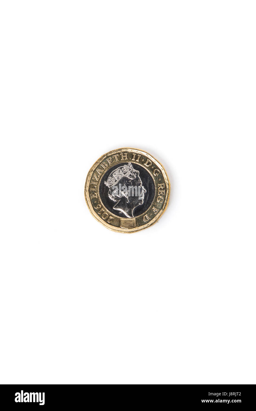 Il nuovo 12-sided 2017 £ 1 pound coin Foto Stock