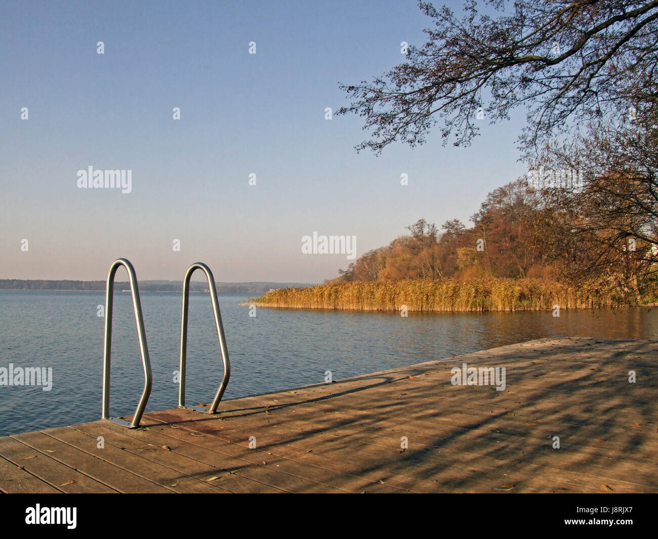 La solitudine, bridge, il lago per la balneazione, acqua fresca, lago, acque interne, acqua, Foto Stock