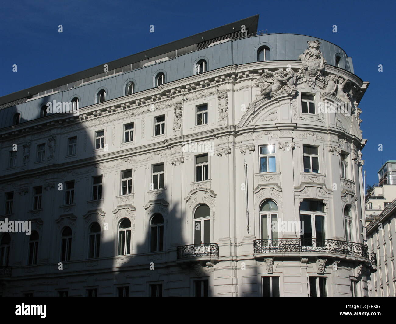 Casa arrotondati in Vienna Foto Stock