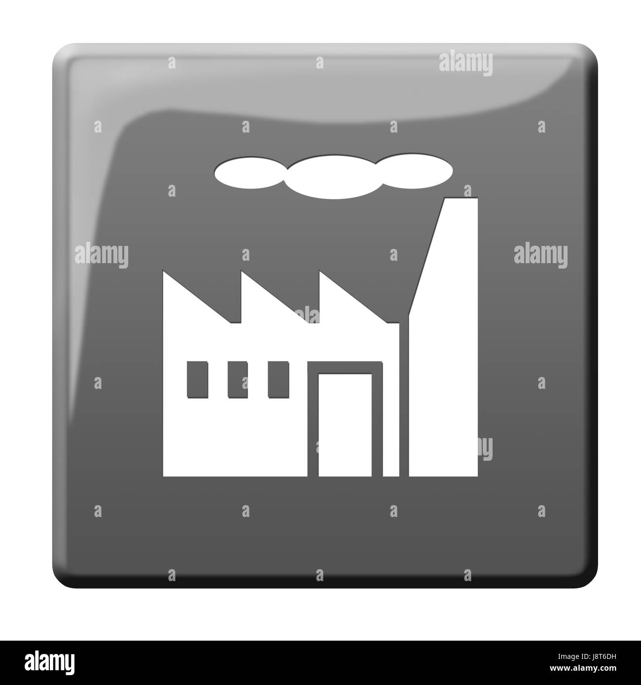 Il fumo e il fumo, fumi, fumi, casa, costruendo, lavorare in fabbrica, camino, Foto Stock