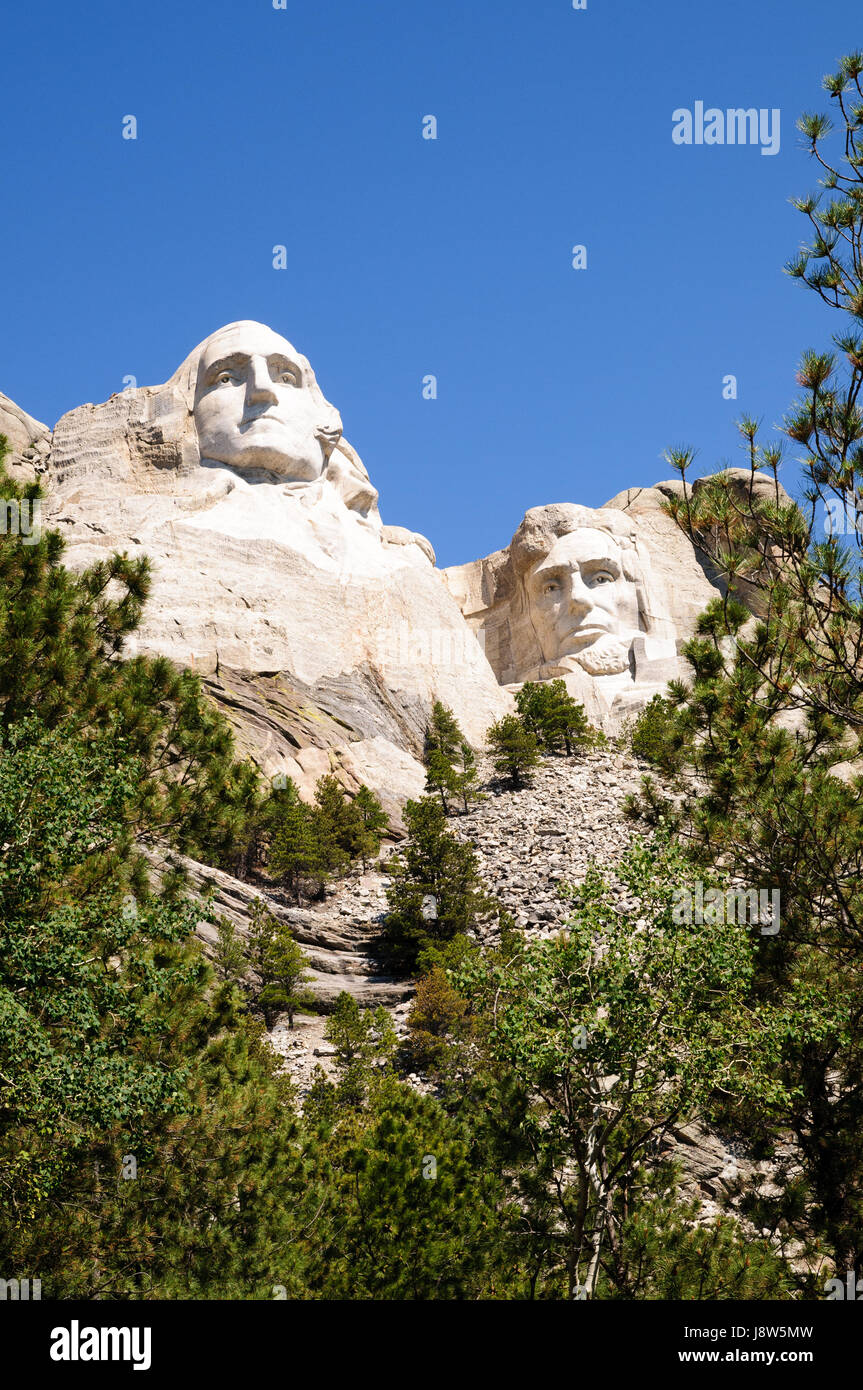 Mount Rushmore National Memorial, Black Hills, Keystone, Dakota del Sud, STATI UNITI D'AMERICA Foto Stock