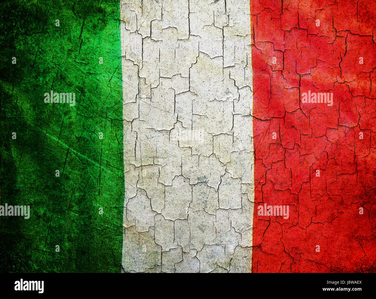 Vintage, bandiera, italiano, paese, Globe, il pianeta terra, mondo, nazione, l'Italia, Foto Stock