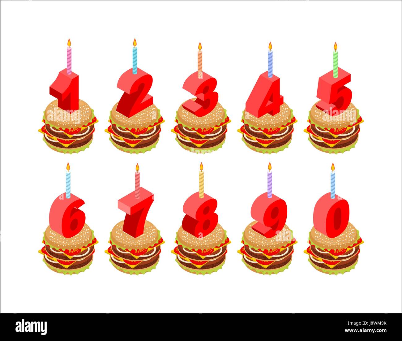 10 Candele Con Numeri Per Compleanno Da 0 A 9 E 1 Scritta In Lingua Inglese "Happy Birthday - Foto 9