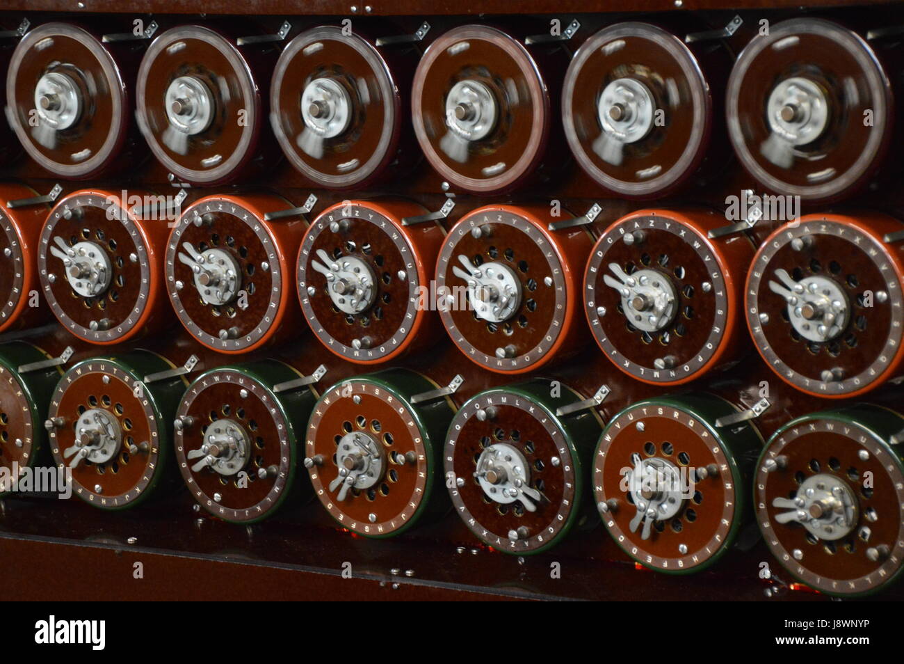 La macchina per la demolizione dei codici Bombe a Bletchley Park Foto Stock