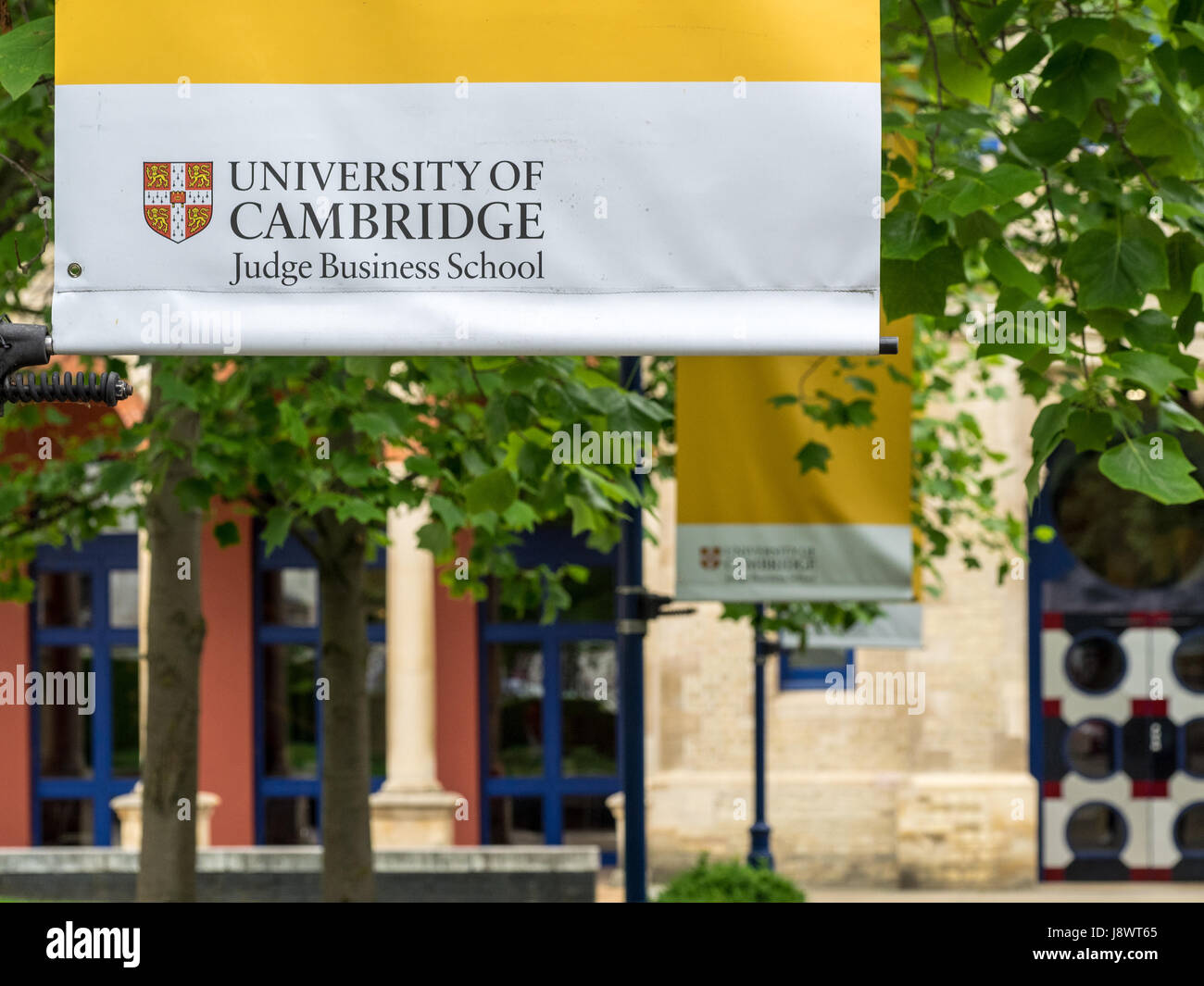 Il giudice Business School, parte dell'Università di Cambridge, UK sul sito del vecchio ospedale Addenbrookes nel centro di Cambridge. Foto Stock