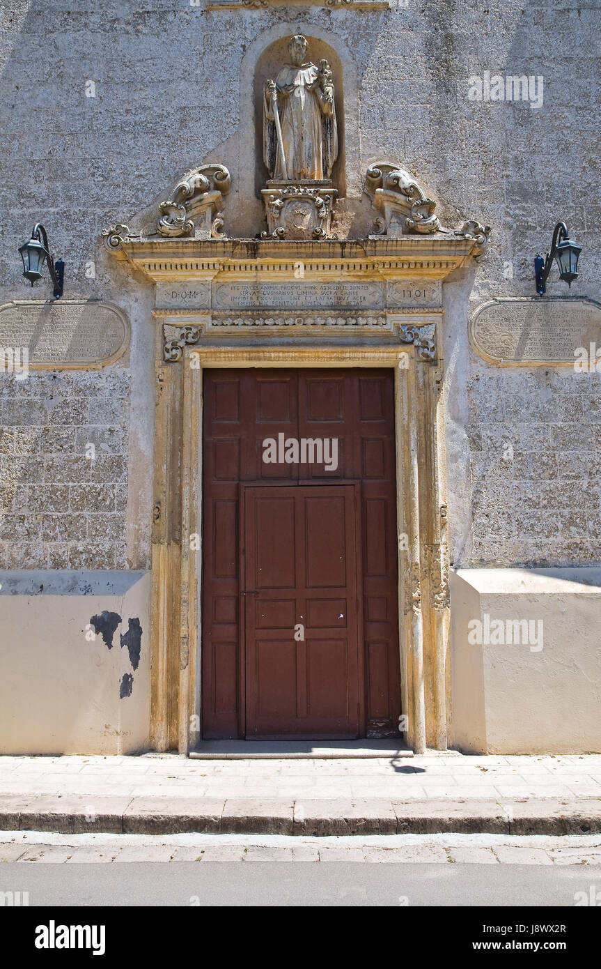 Chiesa di Antonio. Specchia. La Puglia. L'Italia. Foto Stock