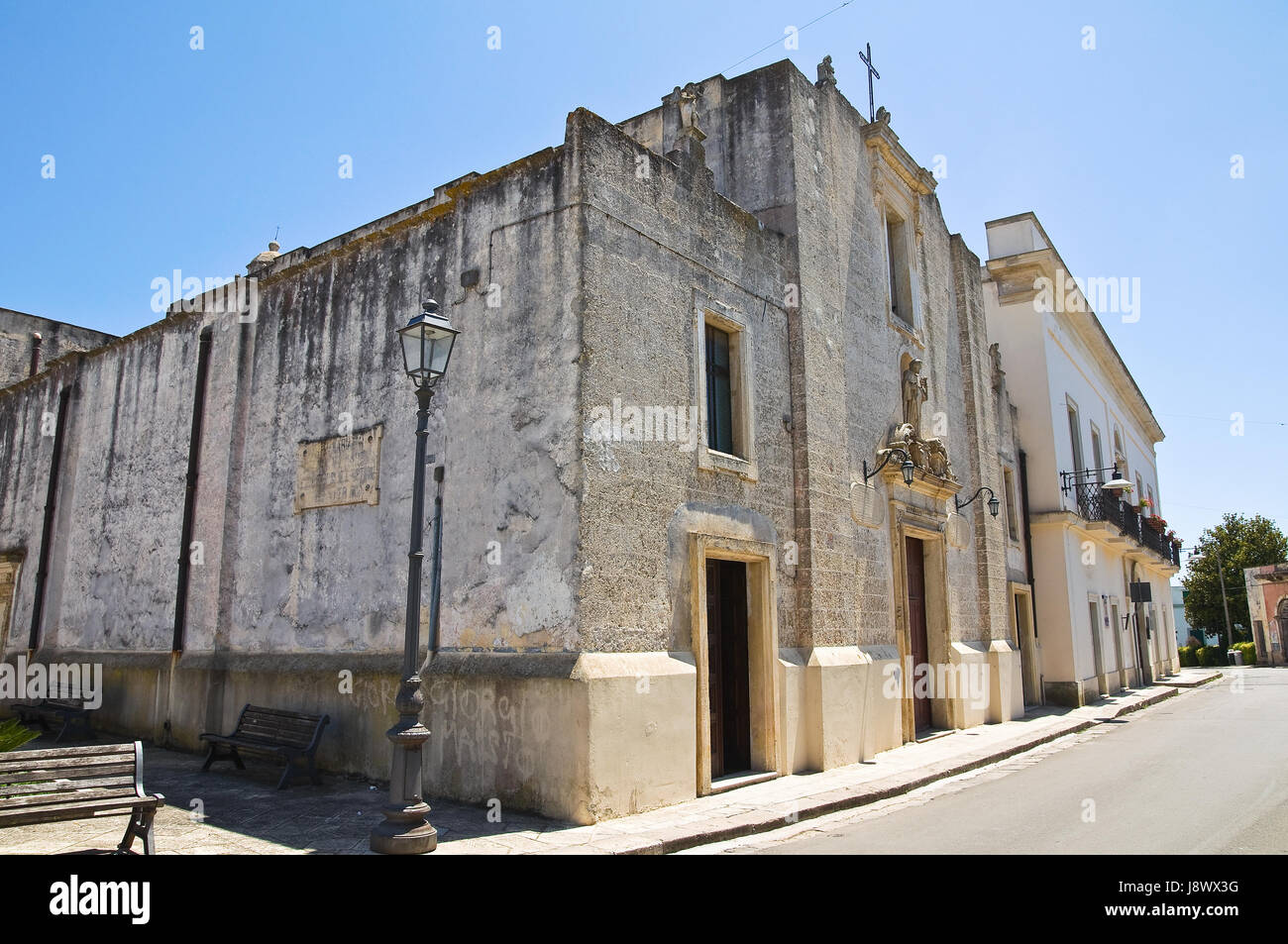 Chiesa di Antonio. Specchia. La Puglia. L'Italia. Foto Stock