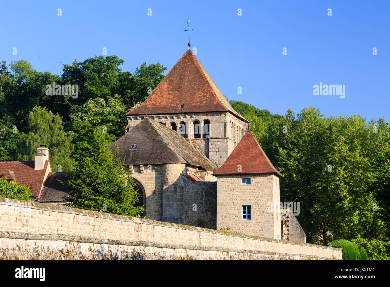 Francia, Creuse, Moutier-d'Ahun, abbazia di Moutier d'Ahun Foto Stock