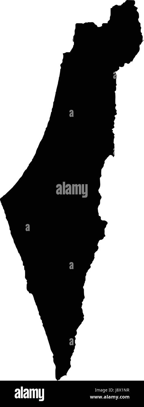 Mappa vettoriale palestina paese su sfondo bianco Illustrazione Vettoriale