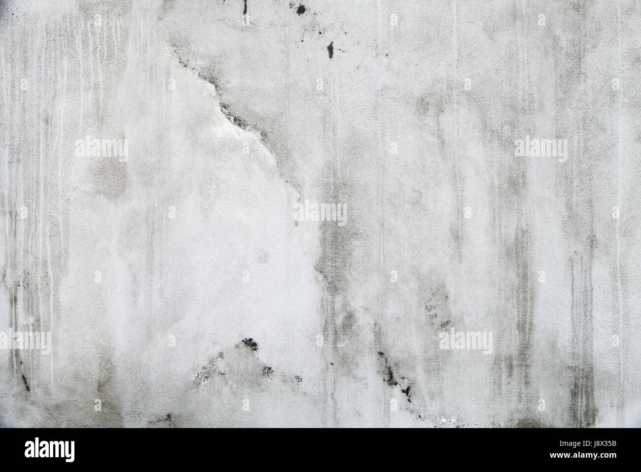 Bianco vecchio muro di cemento, grungy frontale foto di sfondo texture Foto Stock