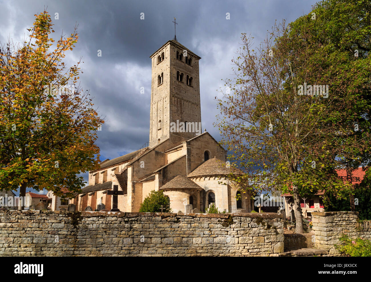 Francia, Saone et Loire, Chapaize, la chiesa Foto Stock