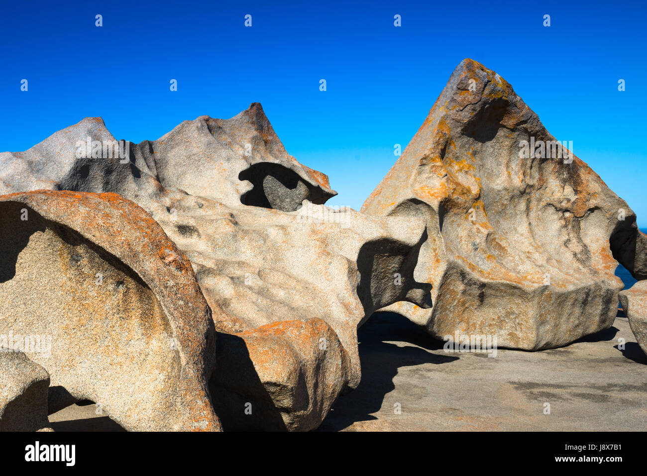 Remarkable Rocks, Parco Nazionale di Flinders Chase, Kangaroo Island, Australia del Sud. Foto Stock