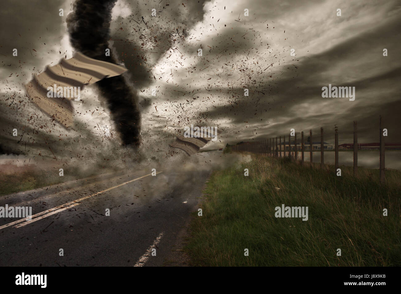 Il disastro, uragano, tornado, Storm, ciclone, apocalisse, gale, natura, pericolo, Foto Stock