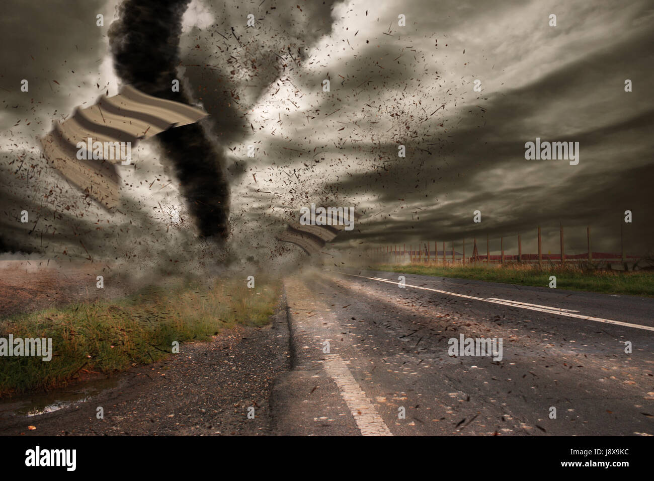 Il disastro, uragano, tornado, Storm, ciclone, apocalisse, gale, natura, pericolo, Foto Stock