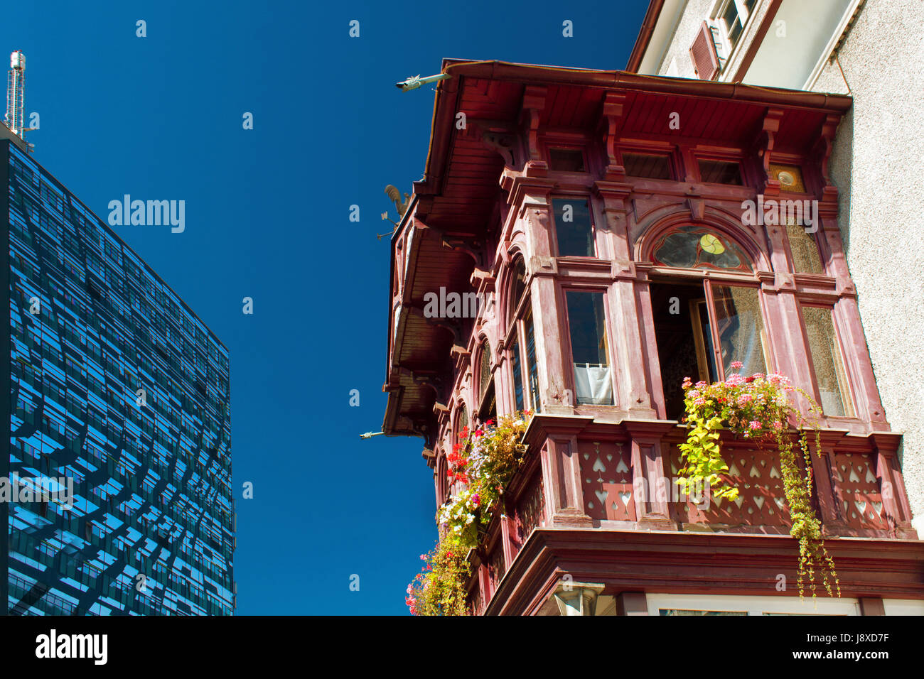 Moderno e modernità, legno, austriaci, coltivazione, stile di costruzione, Foto Stock