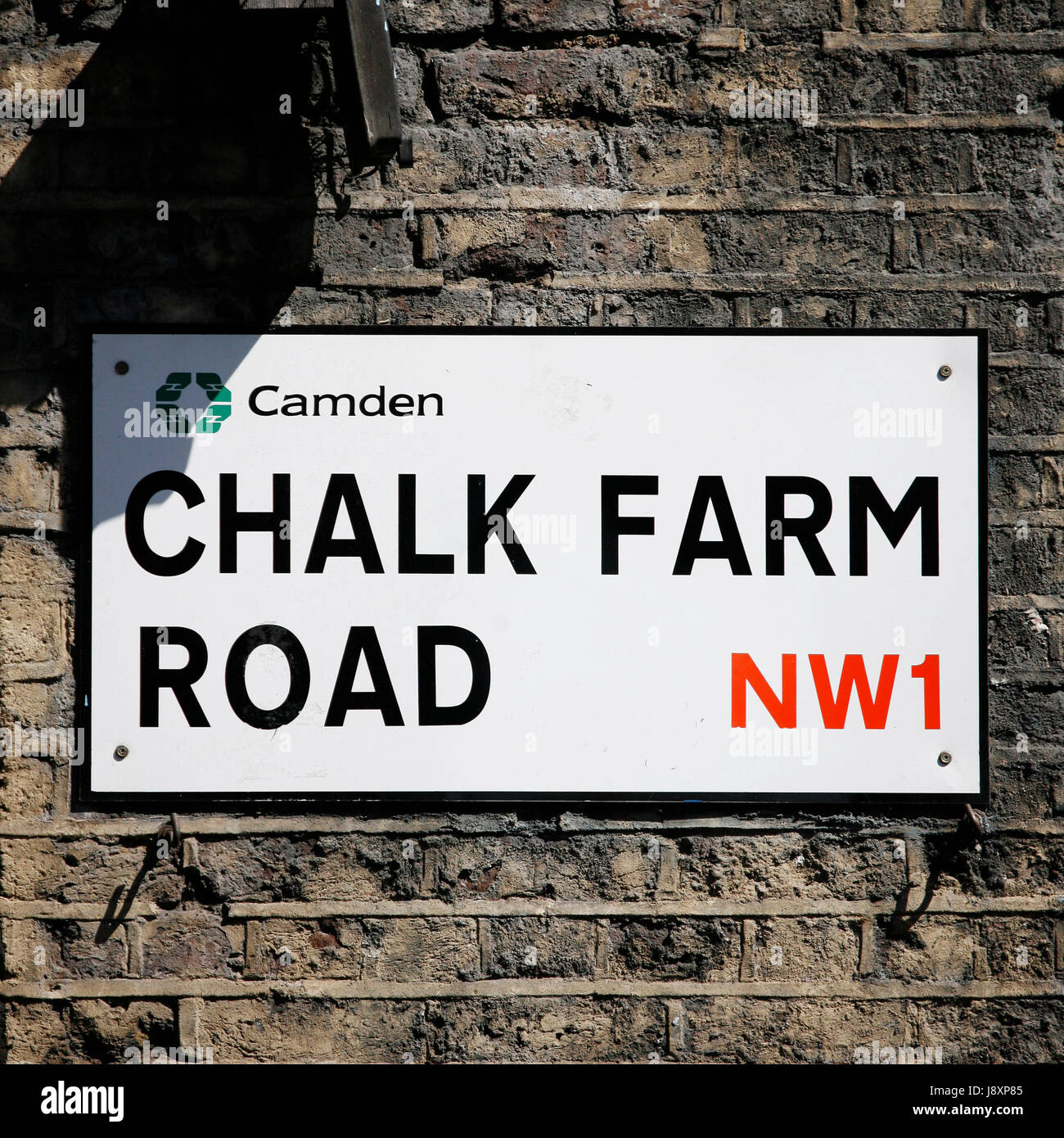 London Street segno, Chalk Farm Road di Camden Town, Borough di Camden Foto Stock