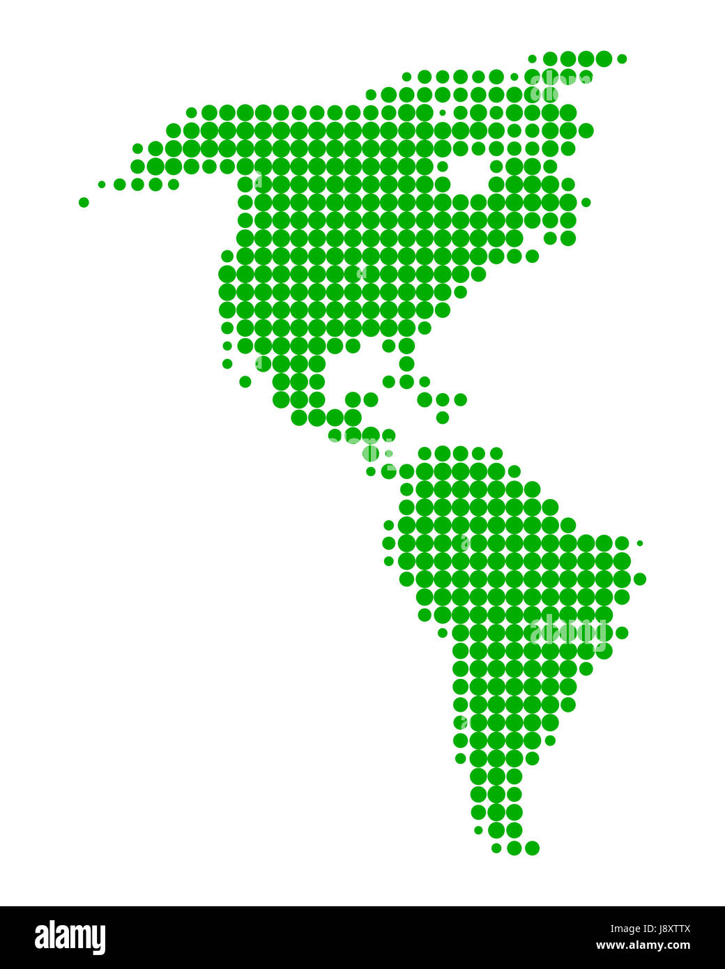 Mappa di america Foto Stock