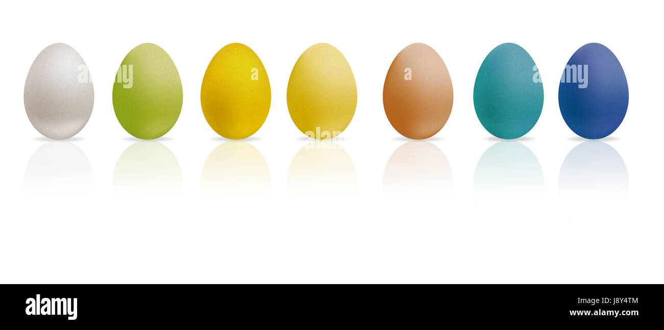Colorate le uova di pasqua illustrazione Foto Stock