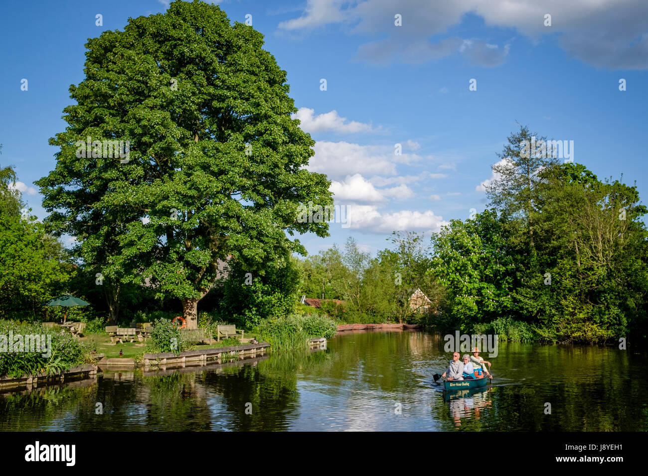 Area intorno al blocco Deadham e Flatford mulino sul fiume Stour, East Bergholt, Suffolk , REGNO UNITO. La zona denominate "Constable Country", in cui la Foto Stock