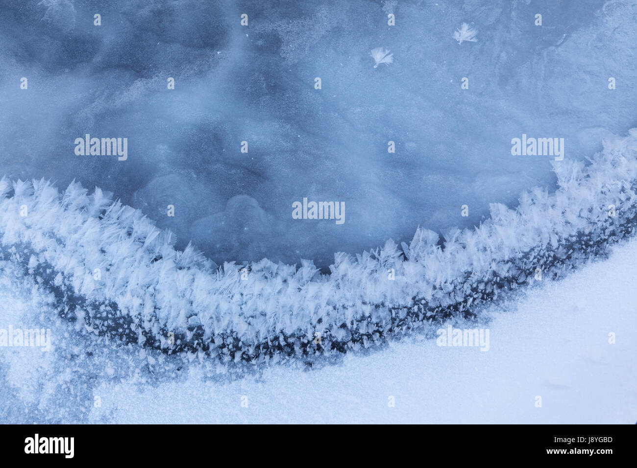 Blu, closeup, inverno, la neve, coke, cocaina, materiale, farmaco anestetico, Foto Stock