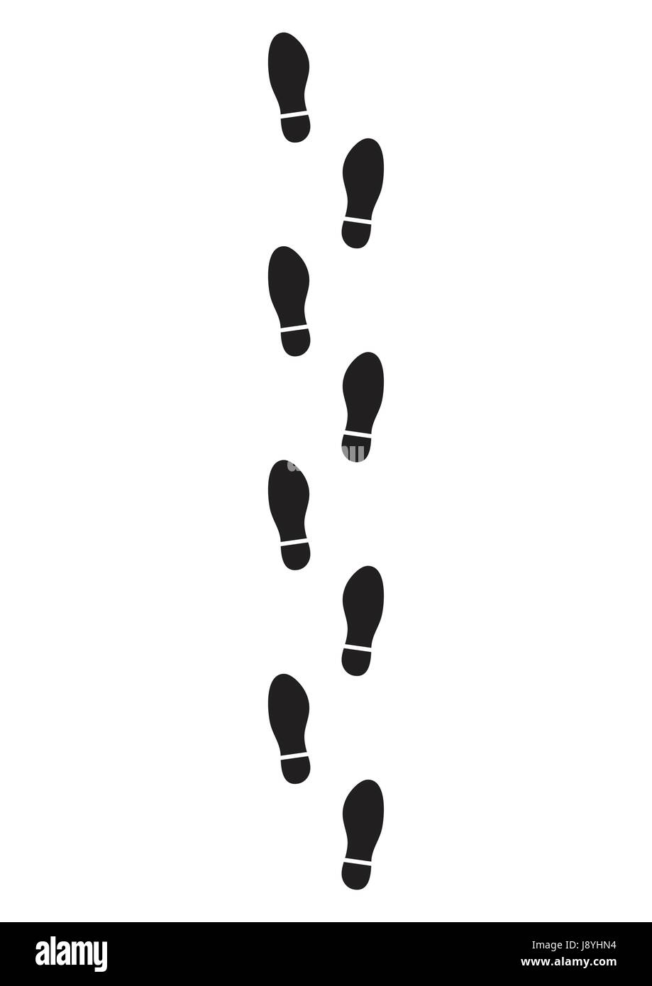 L'uomo orme isolati su sfondo bianco. Illustrazione Vettoriale Illustrazione Vettoriale