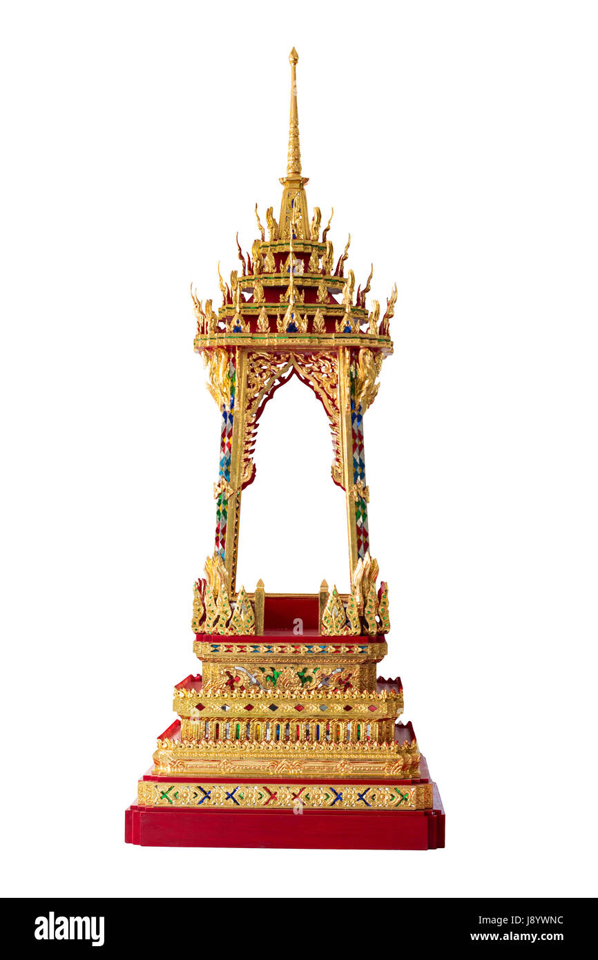 Mondop buddista, architettura religiosa che chiunque può creare senza chiedere il permesso e offrono alla Thai buddist temple (WAT). Foto Stock