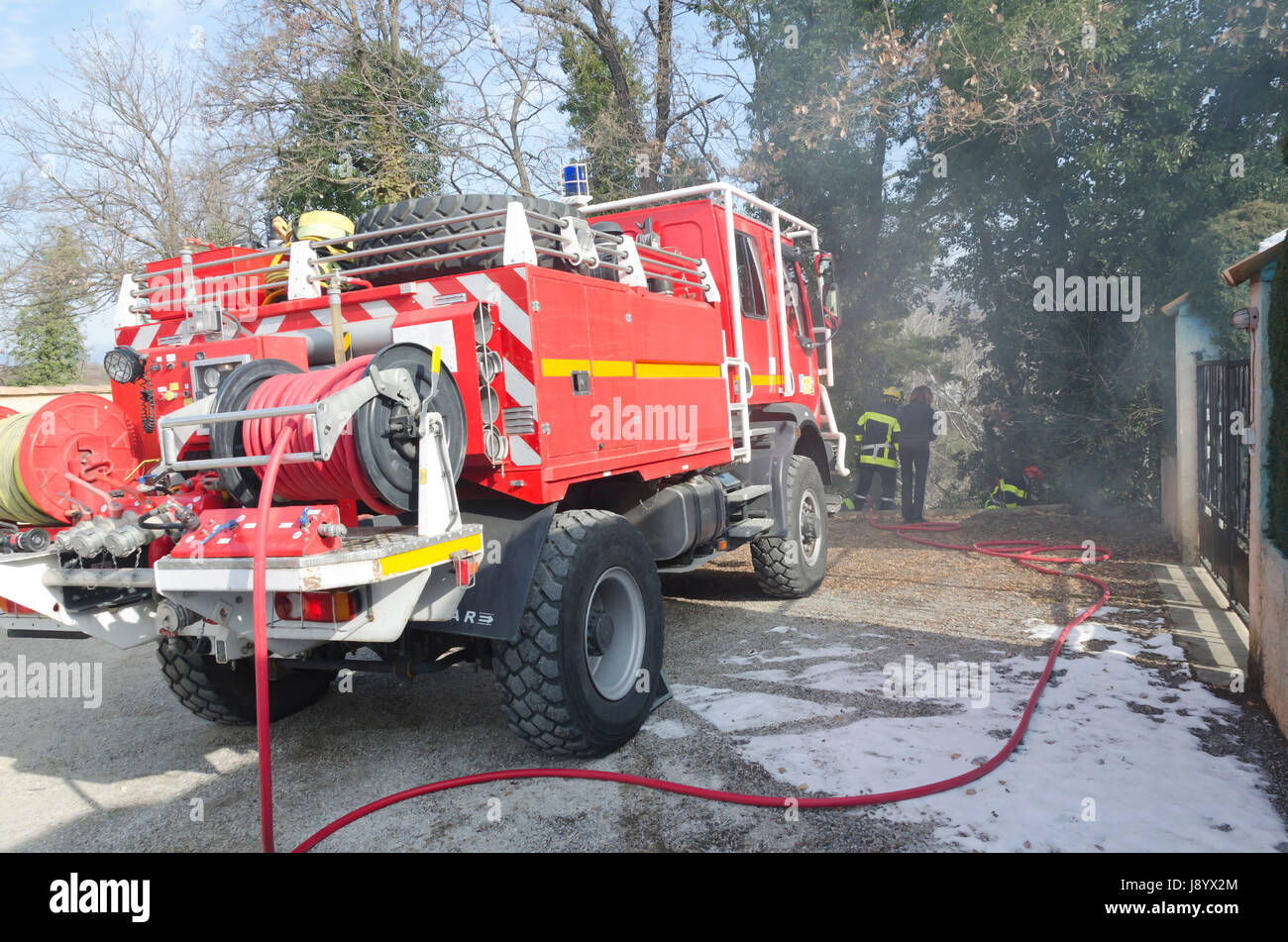 Trasporto, emergenza, servire, proteggere, protezione, rosso, sicurezza, servizio, Foto Stock