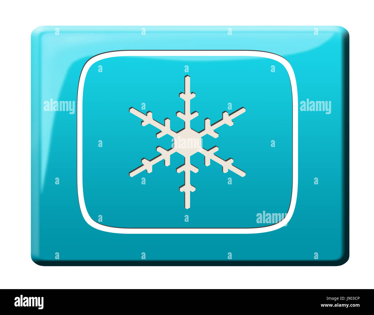 Inverno freddo, pulsante, il simbolo del fiocco di neve, scaglie, pittogramma, simbolo, il pittogramma, commercio Foto Stock