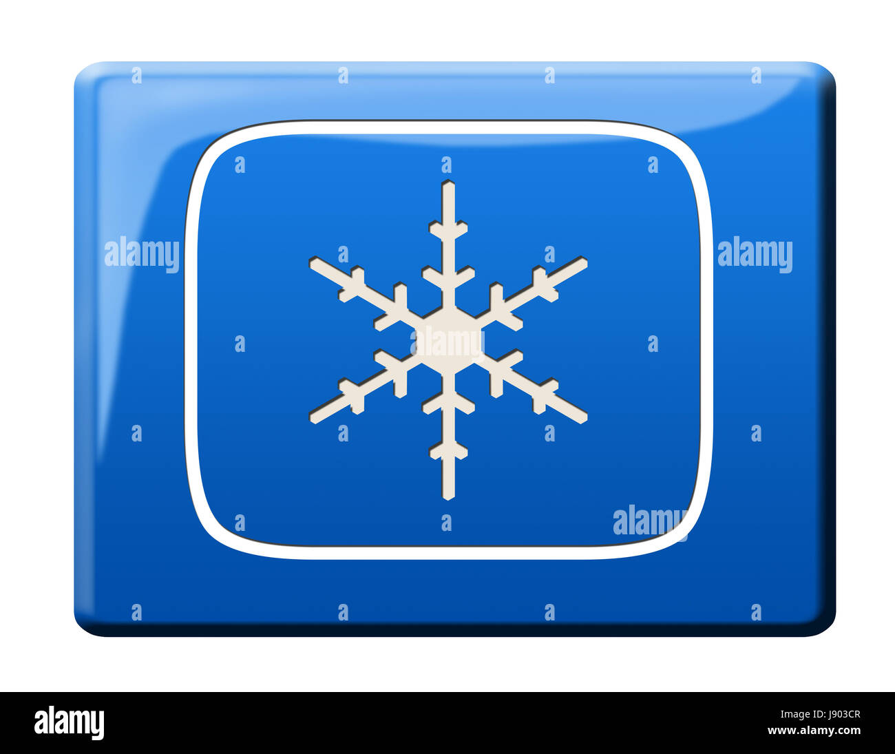 Inverno freddo, pulsante, il simbolo del fiocco di neve, scaglie, pittogramma, simbolo, il pittogramma, commercio Foto Stock