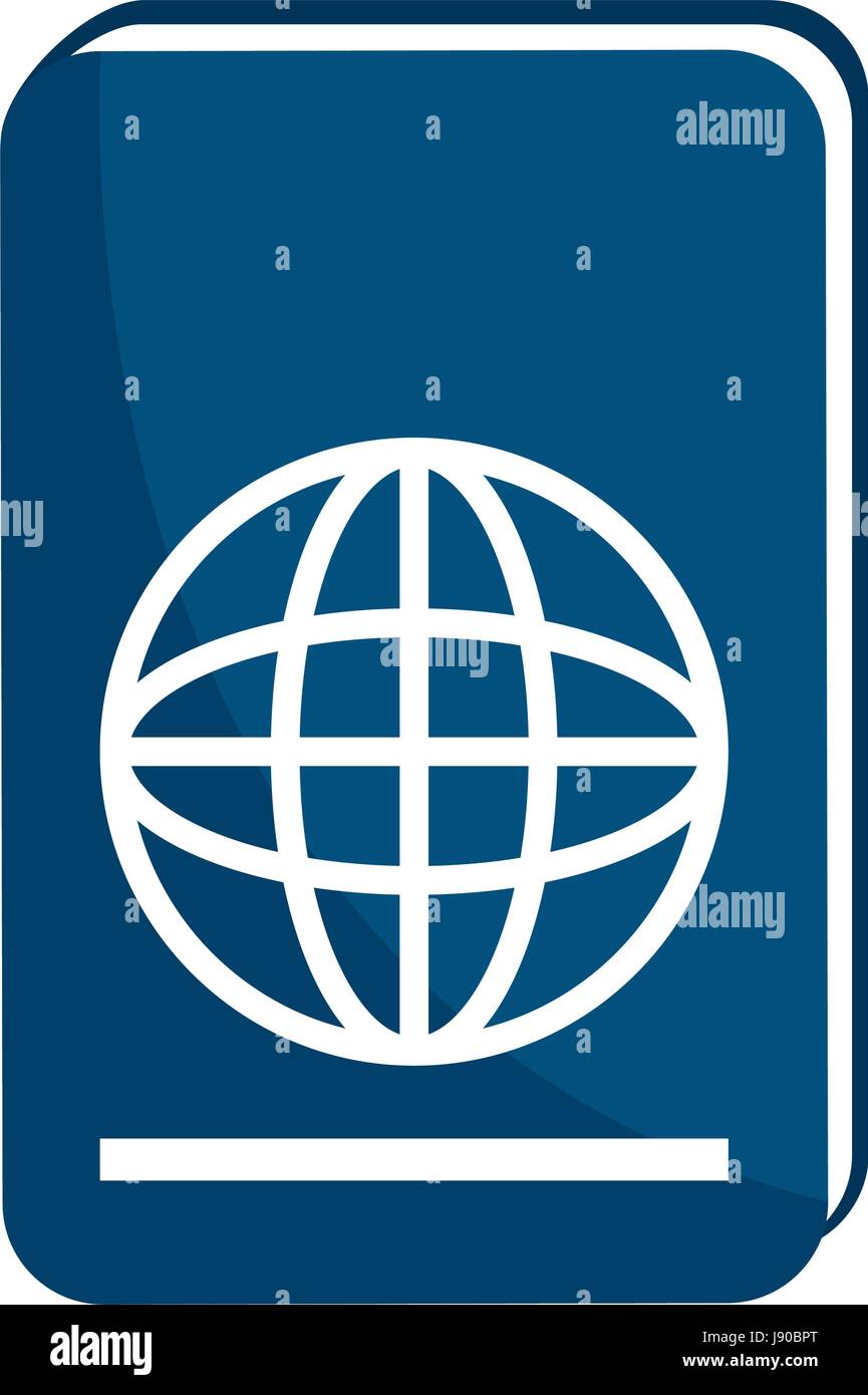 Passaporto Documento icona isolato Illustrazione Vettoriale