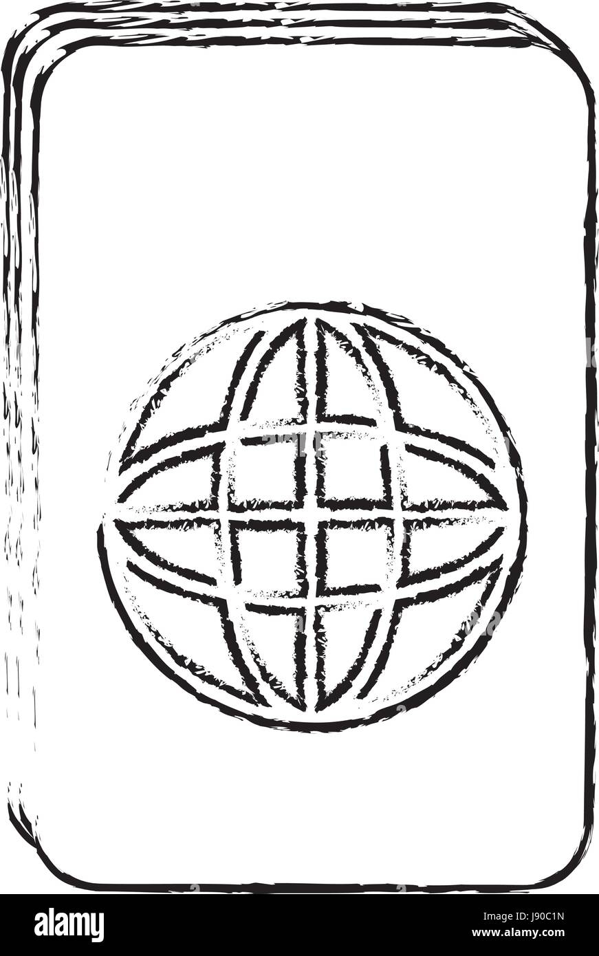 Passaporto Documento icona isolato Illustrazione Vettoriale