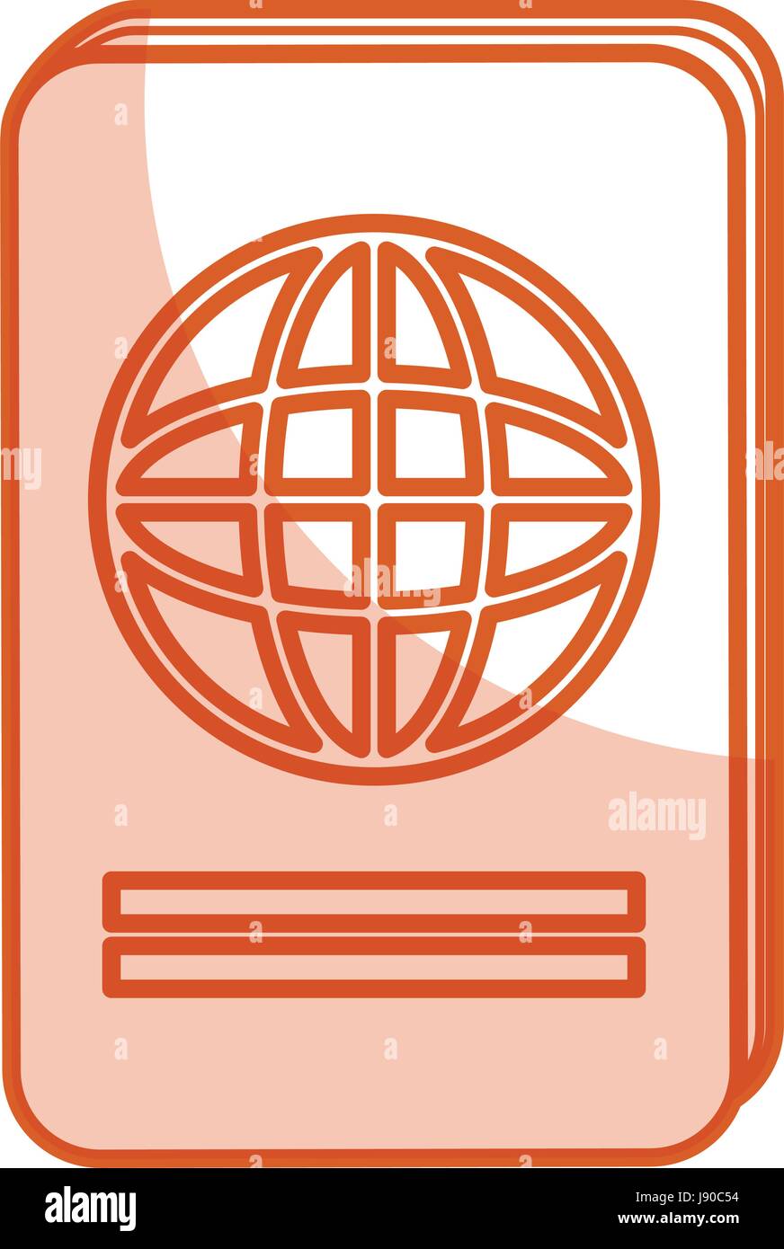 Passaporto Documento icona isolato Illustrazione Vettoriale