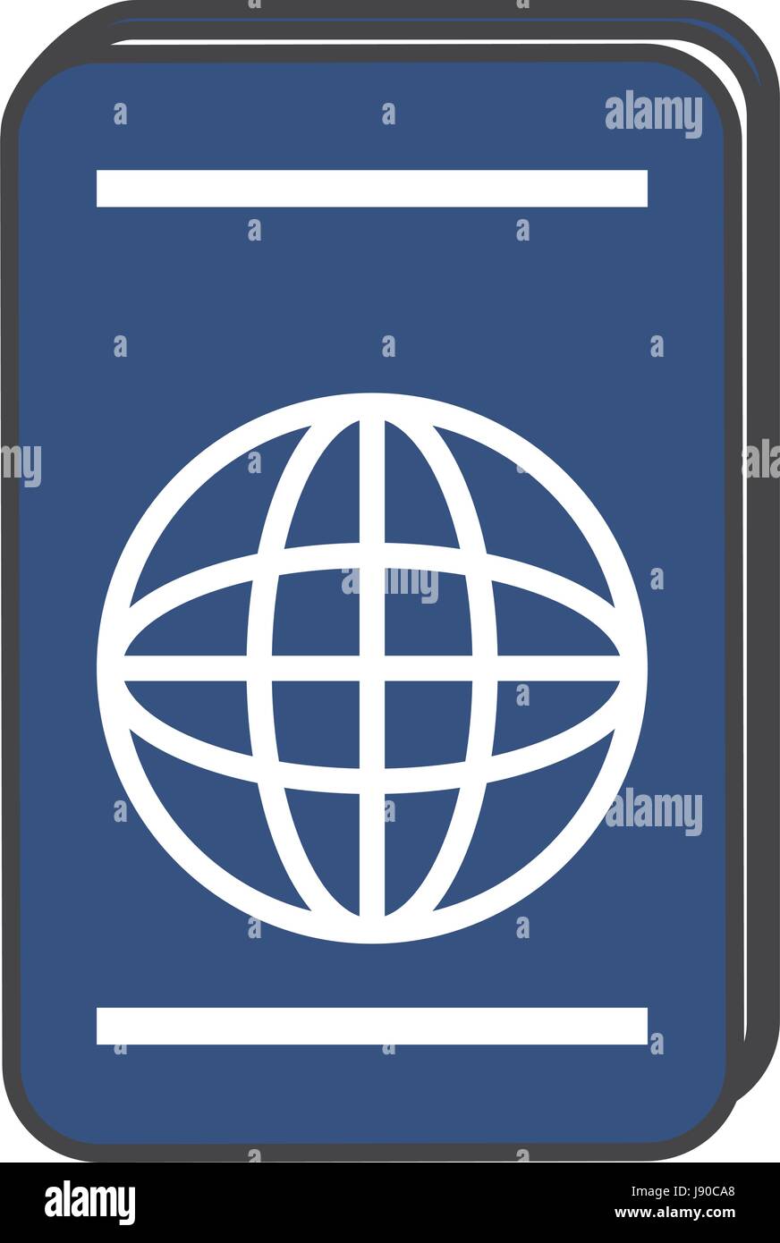 Passaporto Documento icona isolato Illustrazione Vettoriale