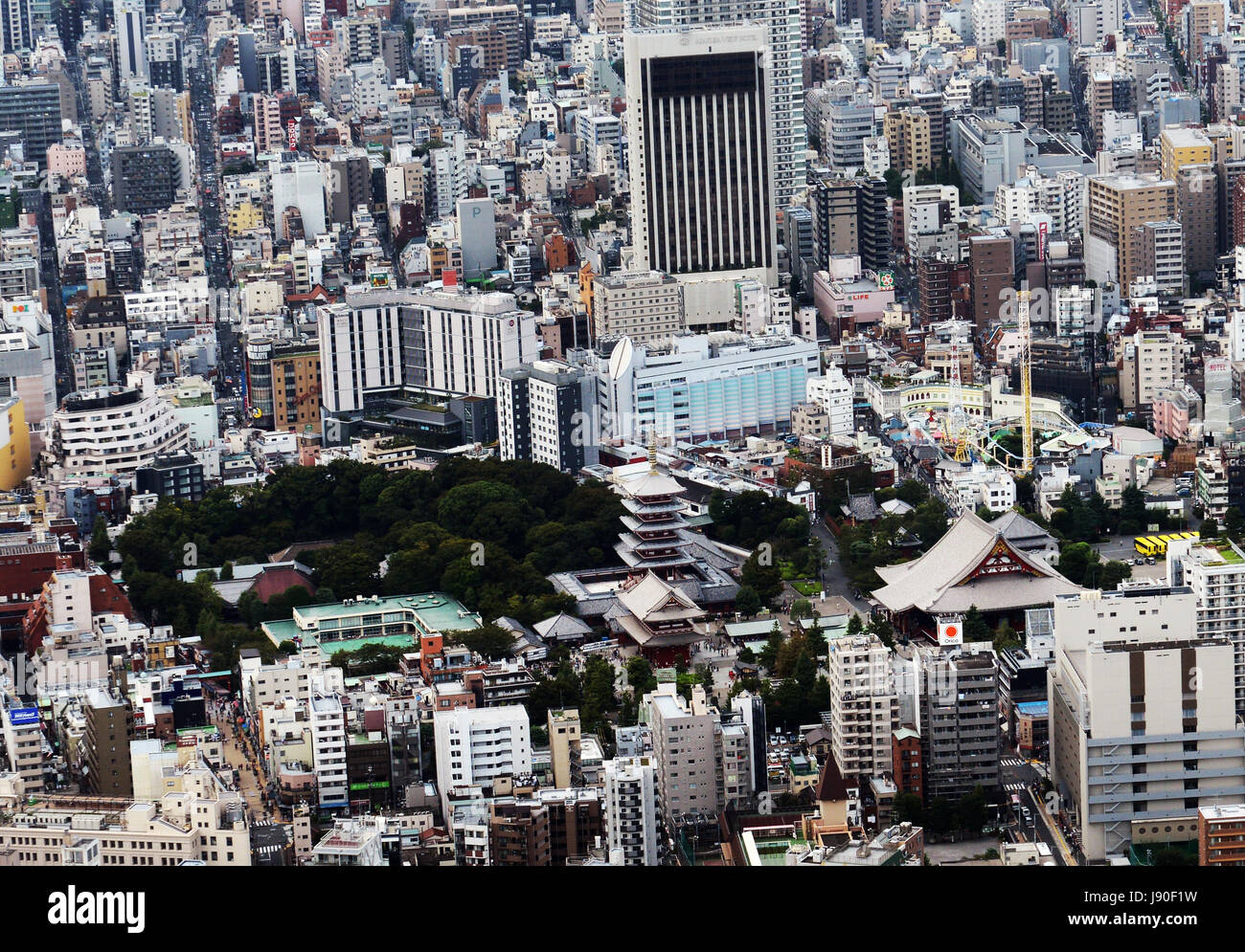 Vedute di Tokyo come visto dalla parte superiore della Tokyo skytree. Foto Stock