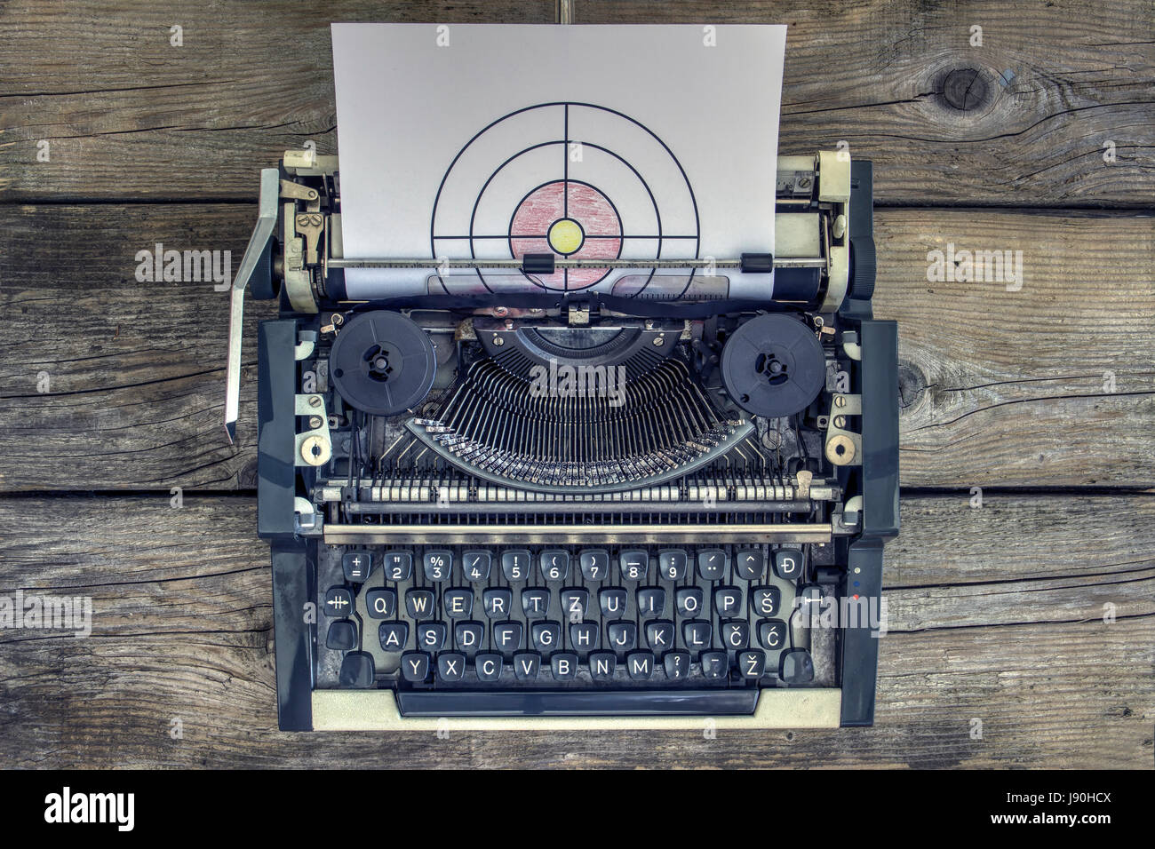 La digitazione di diritto sul marchio Foto Stock