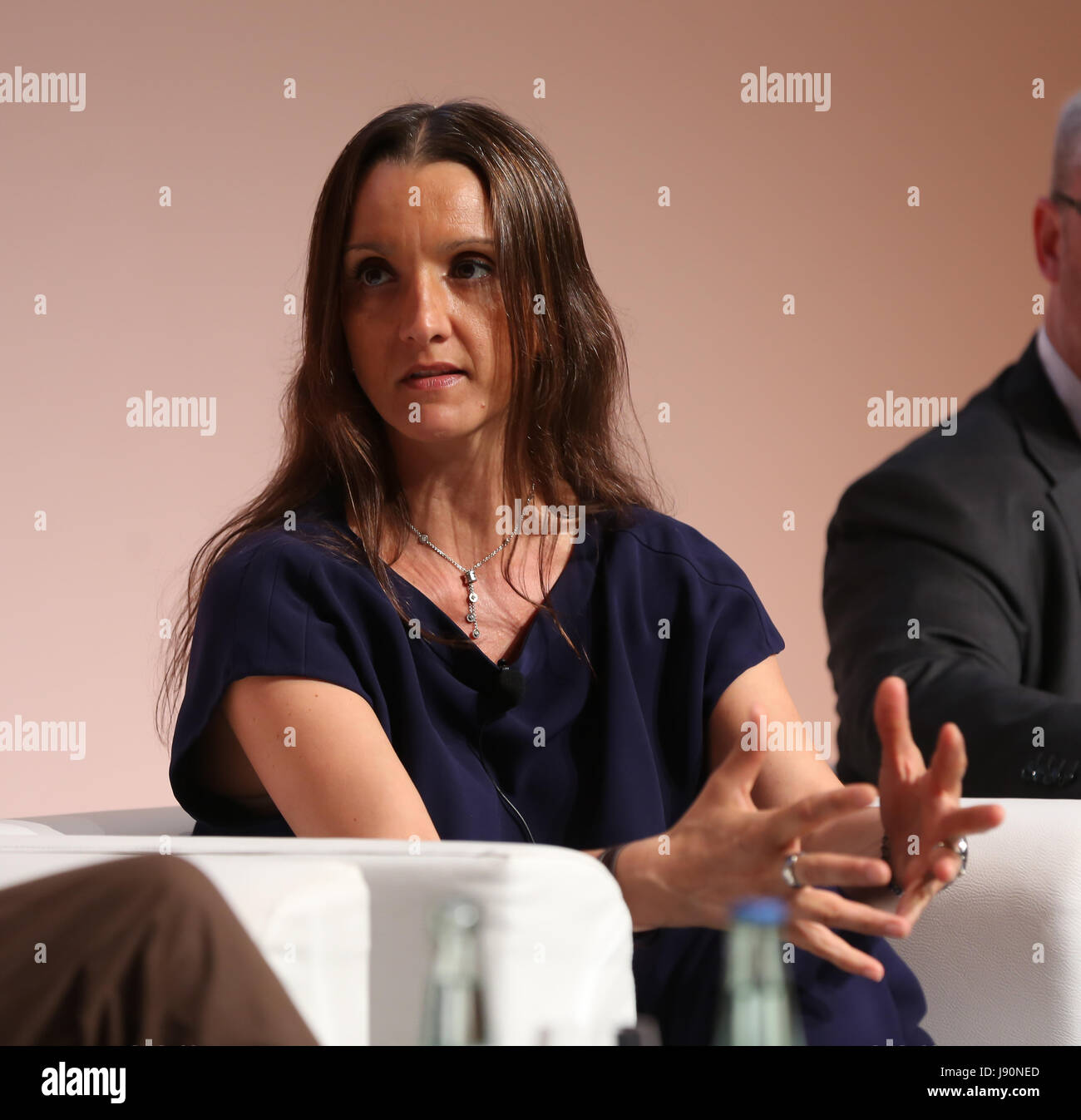 Congressi e Fiere di ANGA COM e Medienforum, Colonia, Germania, 30 Maggio 2017: Nicole Agudo Berbel capo responsabile della distribuzione ProSieben Sat.1 Media SE. Credito: Juergen schwarz/Alamy Live News Foto Stock