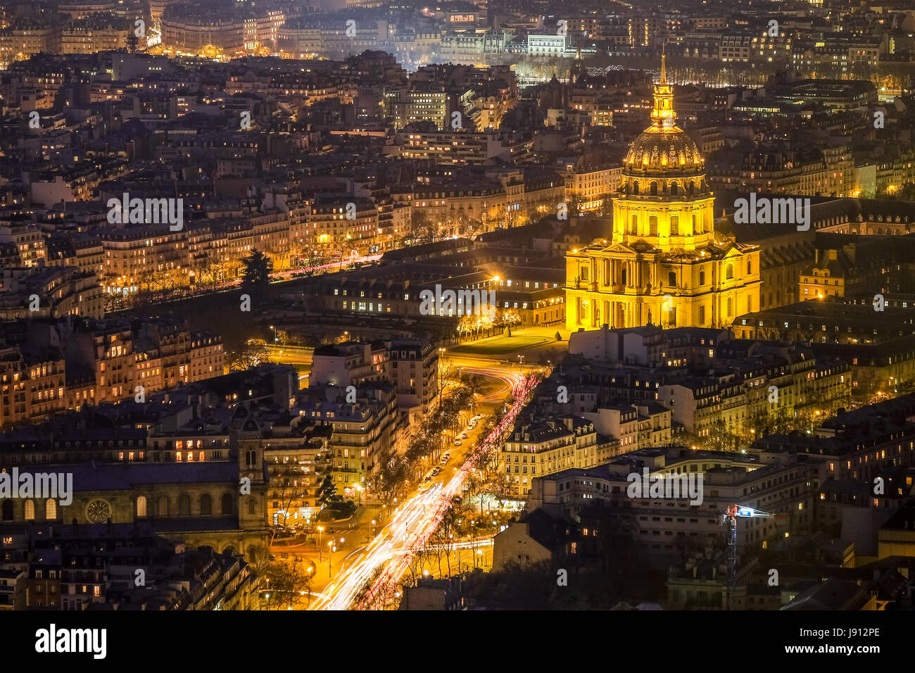 Parigi, vista panoramica da Montparnasse Foto Stock