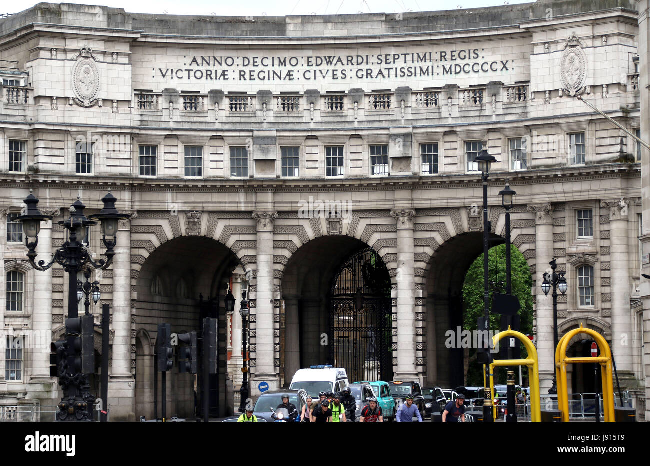30 maggio 2017 - Admiralty Arch che incorpora un arco e fornisce su strada e accesso pedonale tra il Mall e Trafalgar Square - Commissione Foto Stock