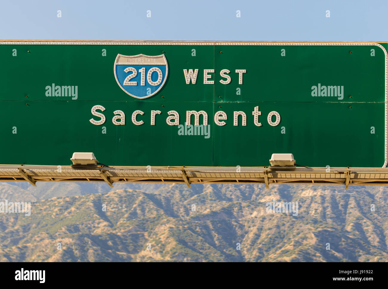 Segno autostrada senza pedaggio Foto Stock